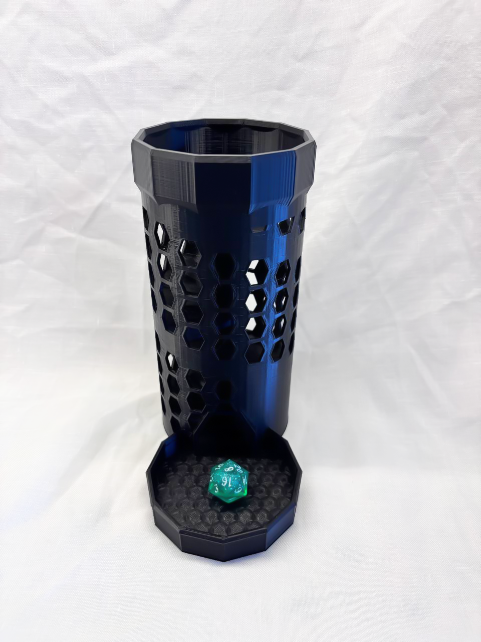 Small black dice tower