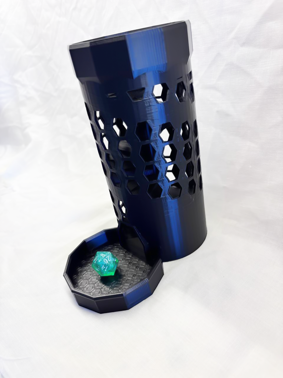 Small black dice tower