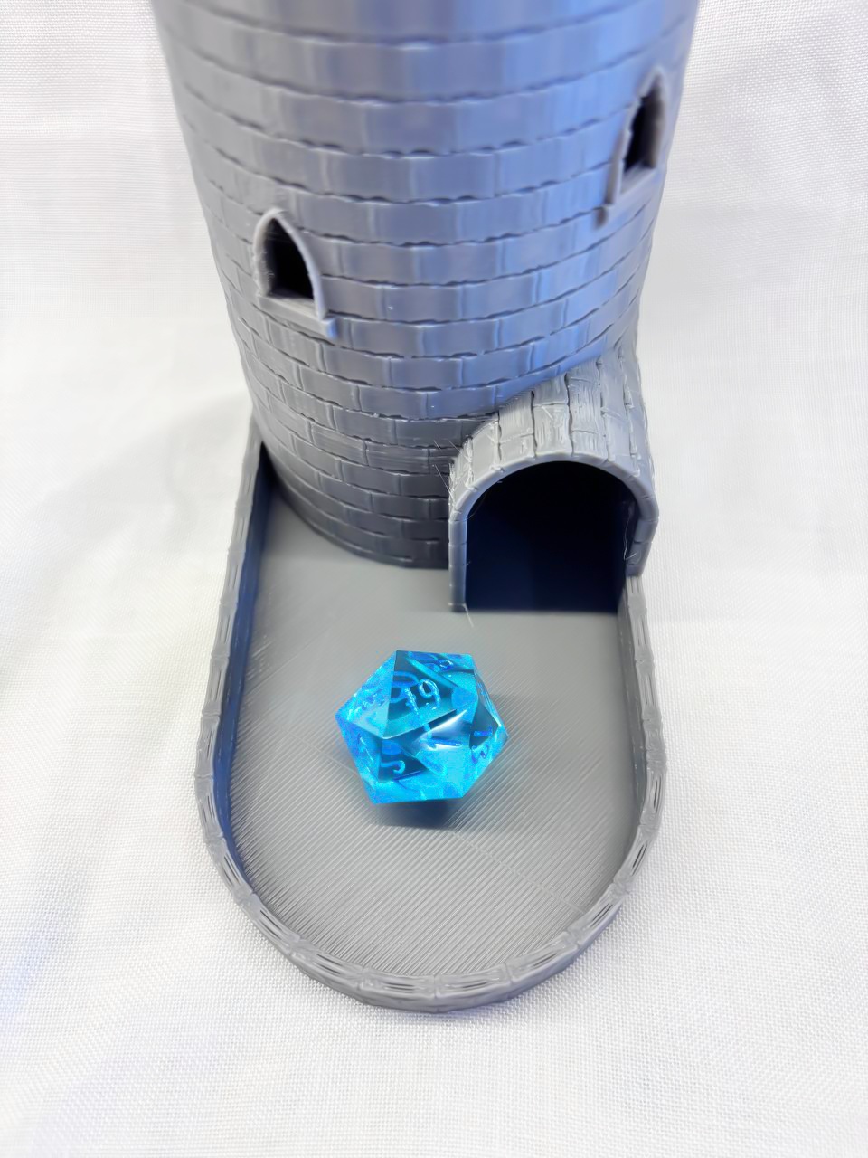 Small grey dice tower