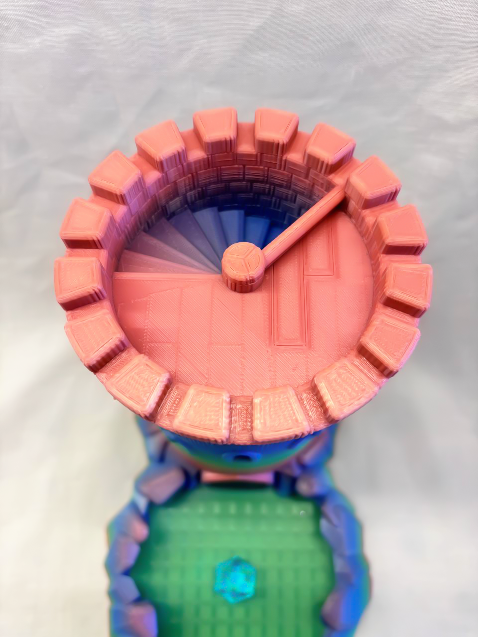 Big multicolored dice tower